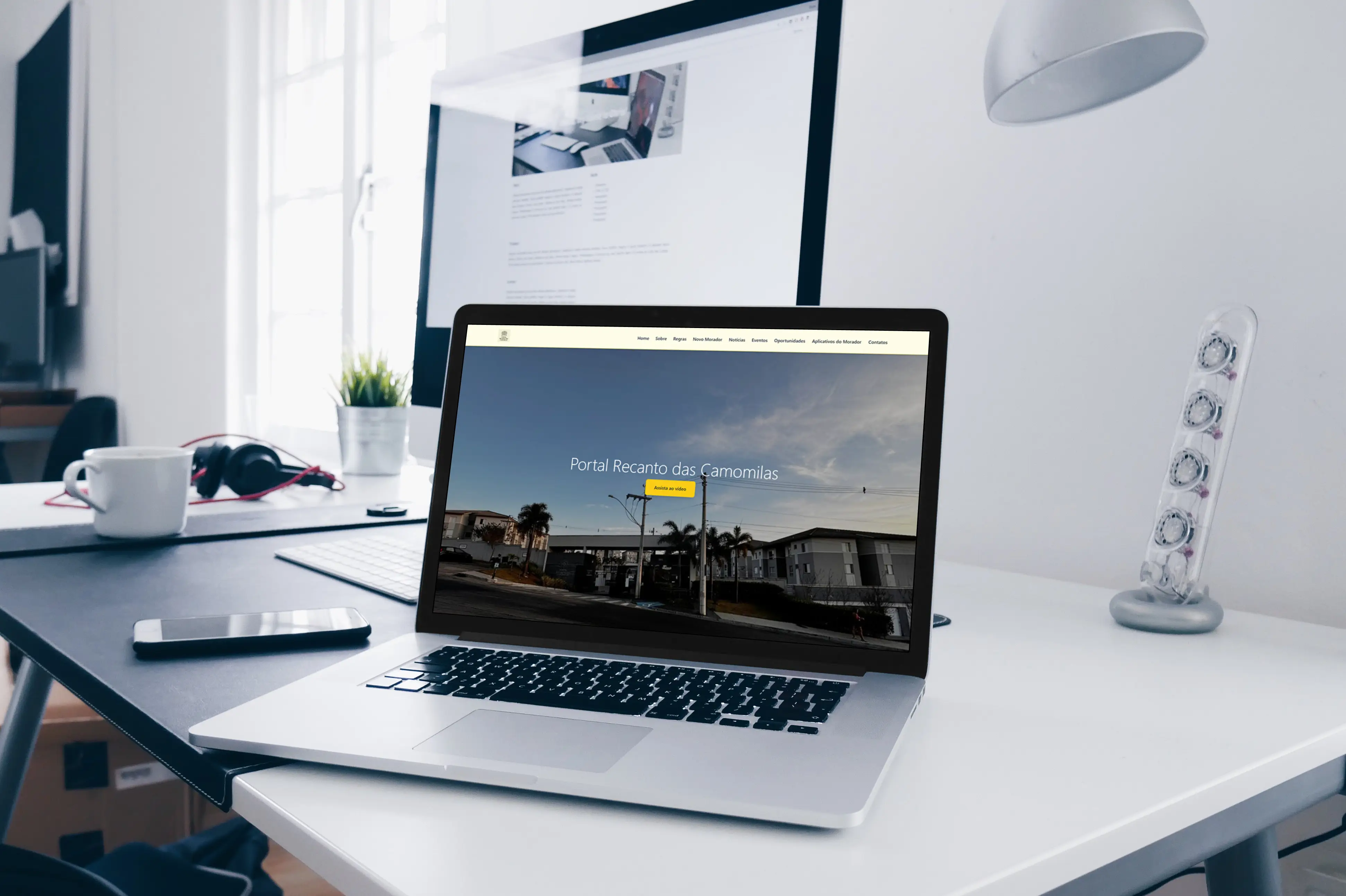 Mockup do site de condominio